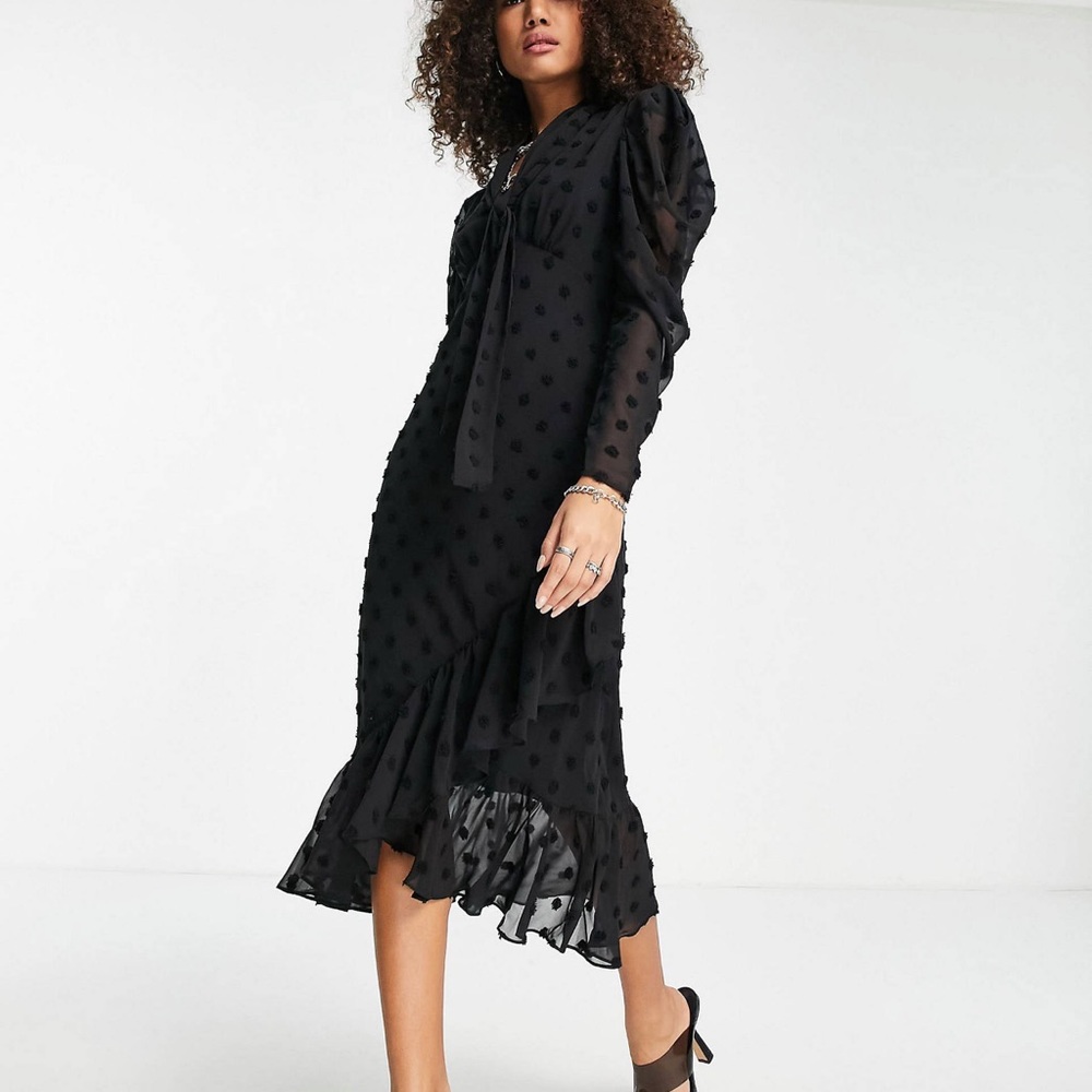 Black midi topshop dress